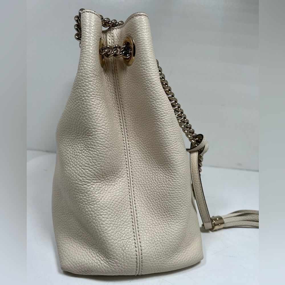 Gucci Soho Leather Medium ChainStrap Tote Ivory/off white - Picture 5 of 12